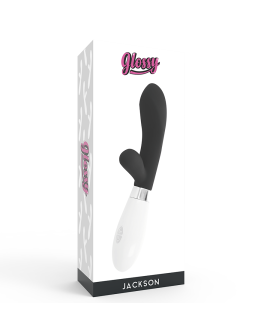 Glossy Jackson Rabbit Vibrator - Schwarz