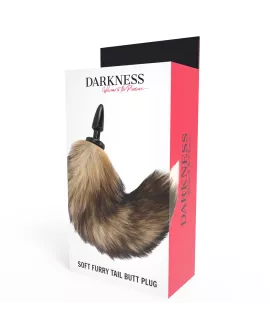 DARKNESS - Natürlicher Schwanz mit Silikon-Analplug 10 cm