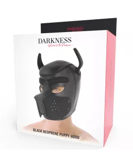 DARKNESS - NEOPREN-HUNDEMASKE MIT ABNEHMBARER MAULE M