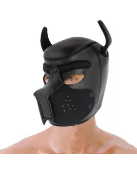 DARKNESS - NEOPREN-HUNDEMASKE MIT ABNEHMBARER MAULE M