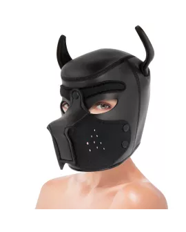 DARKNESS - NEOPREN-HUNDEMASKE MIT ABNEHMBARER MAULE M