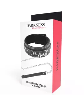 DARKNESS - Hochwertige Leder-Halskette mit Leine