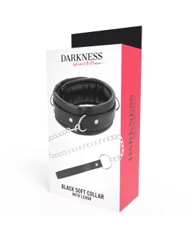 DARKNESS Weiche Leder-Halskette mit Kette - Erotik