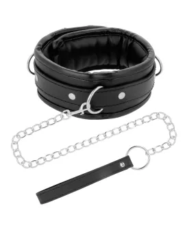 DARKNESS Weiche Leder-Halskette mit Kette - Erotik