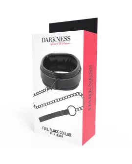 DARKNESS - Schwarze Erotik-Halskette mit Kette