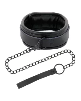 DARKNESS - Schwarze Erotik-Halskette mit Kette