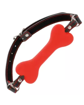 DARKNESS - Roter Knochen-Silikon-Knebel