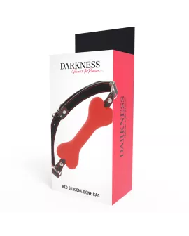 DARKNESS - Roter Knochen-Silikon-Knebel
