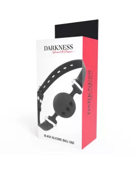 DARKNESS - Schwarzer Atmungsaktiver Silikon-Knebel