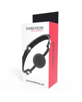 DARKNESS - Erotik-Knebel aus schwarzem Silikon