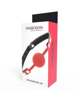 DARKNESS Knebel aus rotem Silikon - Erotik