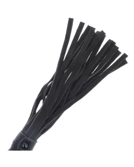 DARKNESS - Schwarze Bondage-Peitsche mit Ledergriff