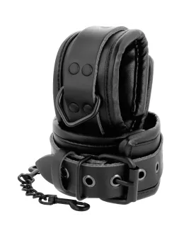 Darkness - Verstellbare Handschellen aus schwarzem Leder