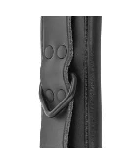 DARKNESS Verstellbare Knöchel-Handschellen - Schwarzes Leder