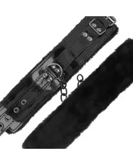 DARKNESS - Verstellbare Handschellen aus Schwarzem Leder