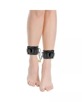 DARKNESS - Verstellbare Handschellen aus Schwarzem Leder