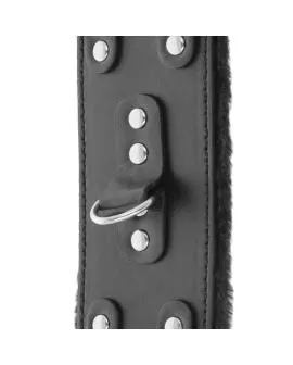 DARKNESS - Schwarze Verstellbare Lederhandschellen mit Futter