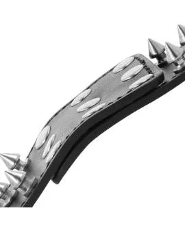 DARKNESS Skulls and Bones - Schwarze Handschellen mit Spikes