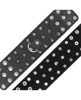 DARKNESS Skulls and Bones - Schwarze Handschellen mit Spikes