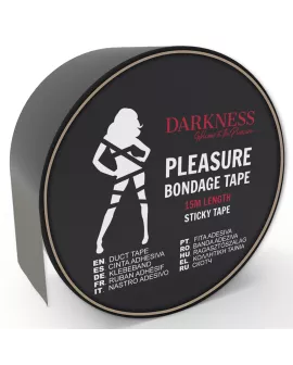 DARKNESS - Klebendes Schwarzes Bondageband 15m