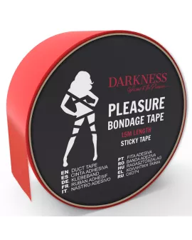 DARKNESS - Klebendes rotes Bondageband 15m