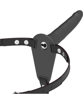 Fetish Submissive Harness - Schwarzer Silikonvibrator 15 cm