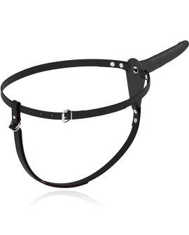 Fetish Submissive Harness - Schwarzer Silikonvibrator 15 cm