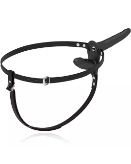 Fetish Submissive Harness - Schwarzer Vibrator Doppelpenetration