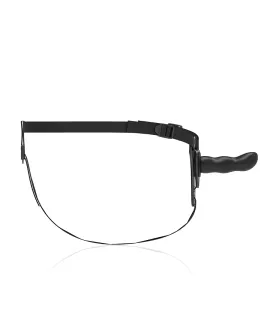 Fetish Submissive Harness - Schwarzes Silikon G-Spot 16 cm