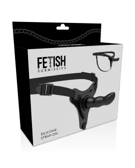 Fetish Submissive Harness - Schwarzes Silikon G-Spot 16 cm