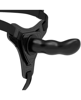 Fetish Submissive Harness - Schwarzes Silikon G-Spot 16 cm