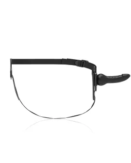 Fetish Submissive Harness - Realistisches schwarzes Silikon 16 cm