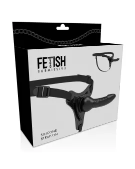Fetish Submissive Harness - Realistisches schwarzes Silikon 16 cm