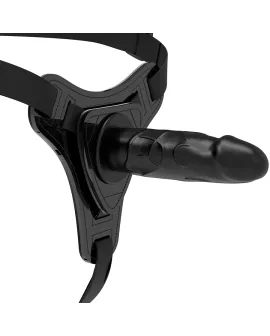 FETISH SUBMISSIVE HARNESS - Schwarzes Silikon 15 cm