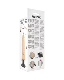 BASECOCK Realistischer Vibrator mit Fernbedienung - 19,5 cm