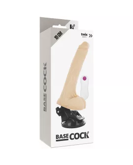 BASECOCK - Realistischer Vibrator mit Fernbedienung 19x4cm