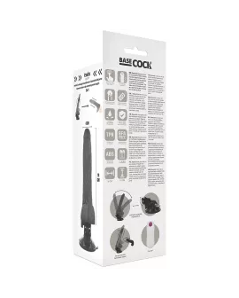 Basecock - Realistischer Vibrator Schwarz 19 cm mit Fernbedienung