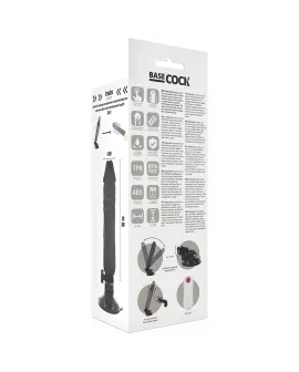 Basecock Realistischer Vibrator Fernbedienung Schwarz 20 cm - Ø 4 cm