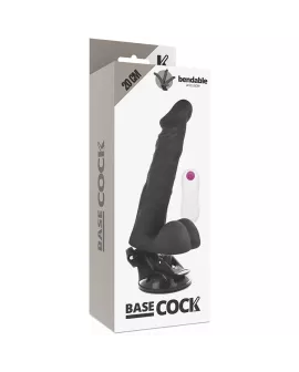 BASECOCK Artikulierbarer Vibrator Fernbedienung Schwarz 20cm