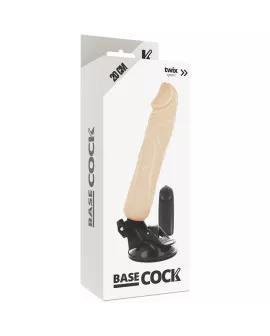 Basecock Realistischer Vibrator mit Fernbedienung 20 cm - 4 cm
