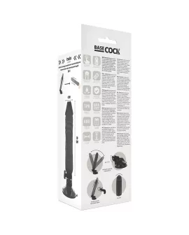 BASECOCK - Realistischer Vibrator Fernbedienung - Schwarz 20cm