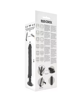Basecock - Realistischer Vibrator mit Fernbedienung Schwarz 21 cm Ø 4 cm