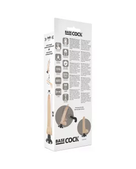 BASECOCK Realistischer Vibrator 2-in-1 Natürlich 18,5 cm - 4 cm