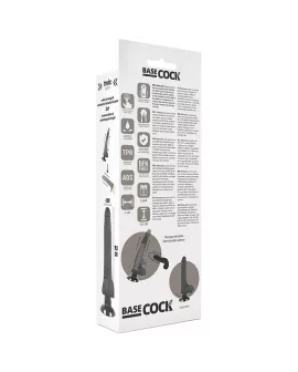 BASECOCK Realistischer Vibrator 2-1 Schwarz 18,5 cm - Ø 4 cm