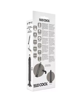 BASECOCK - REALISTISCHER VIBRATOR 2-1 SCHWARZ 20 CM -O- 4 CM