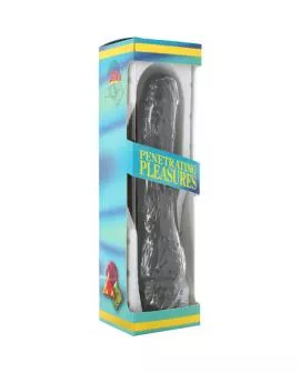 Seven Creations - Vinyl P-Form Vibrator Schwarz Penis 20 cm