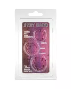 Seven Creations - Set aus drei rosa Penisringen