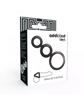ADDICTED TOYS - Penisring-Set für Männer - Geruchert