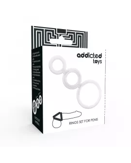 Addicted Toys - Ring-Set für Penis Transparent