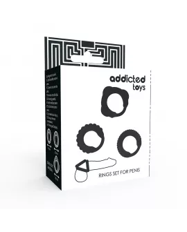 ADDICTED TOYS - C-RING-SET SCHWARZ